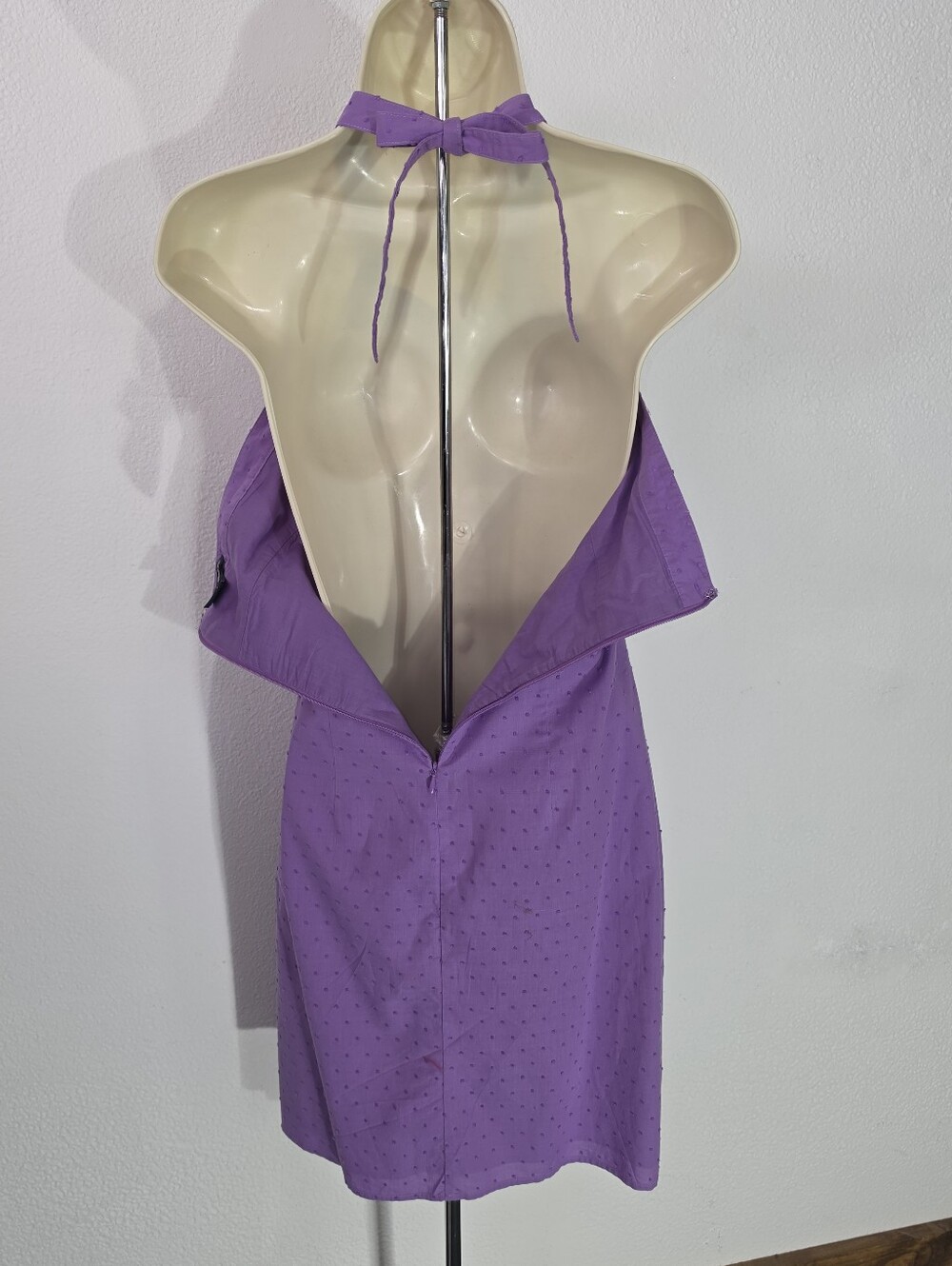 Route 66 Dress Cotton Y2K Slip Dot Pin-Up Summer Fit & Flare Lavender Size 6 - Picture 6 of 10